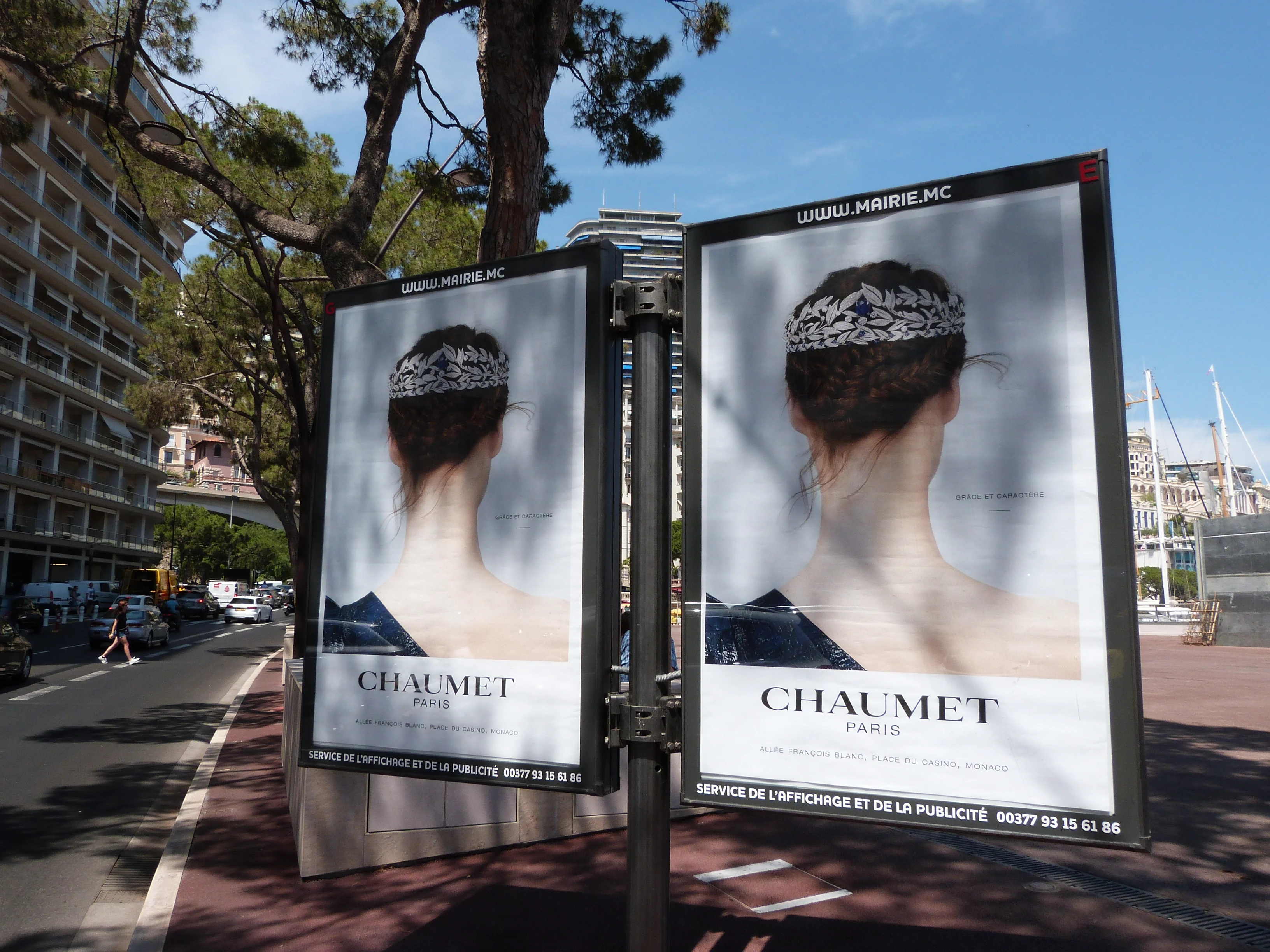 Campagne d'affichage pour la marque Chuamet en principauté de Monaco